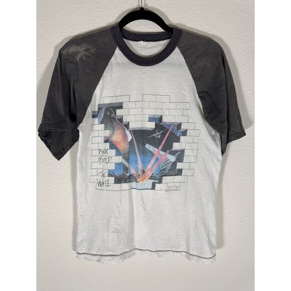 Vintage Pink Floyd Shirt Pink Floyd The Wall Concert Tee 1980s - Picture 1 of 6
